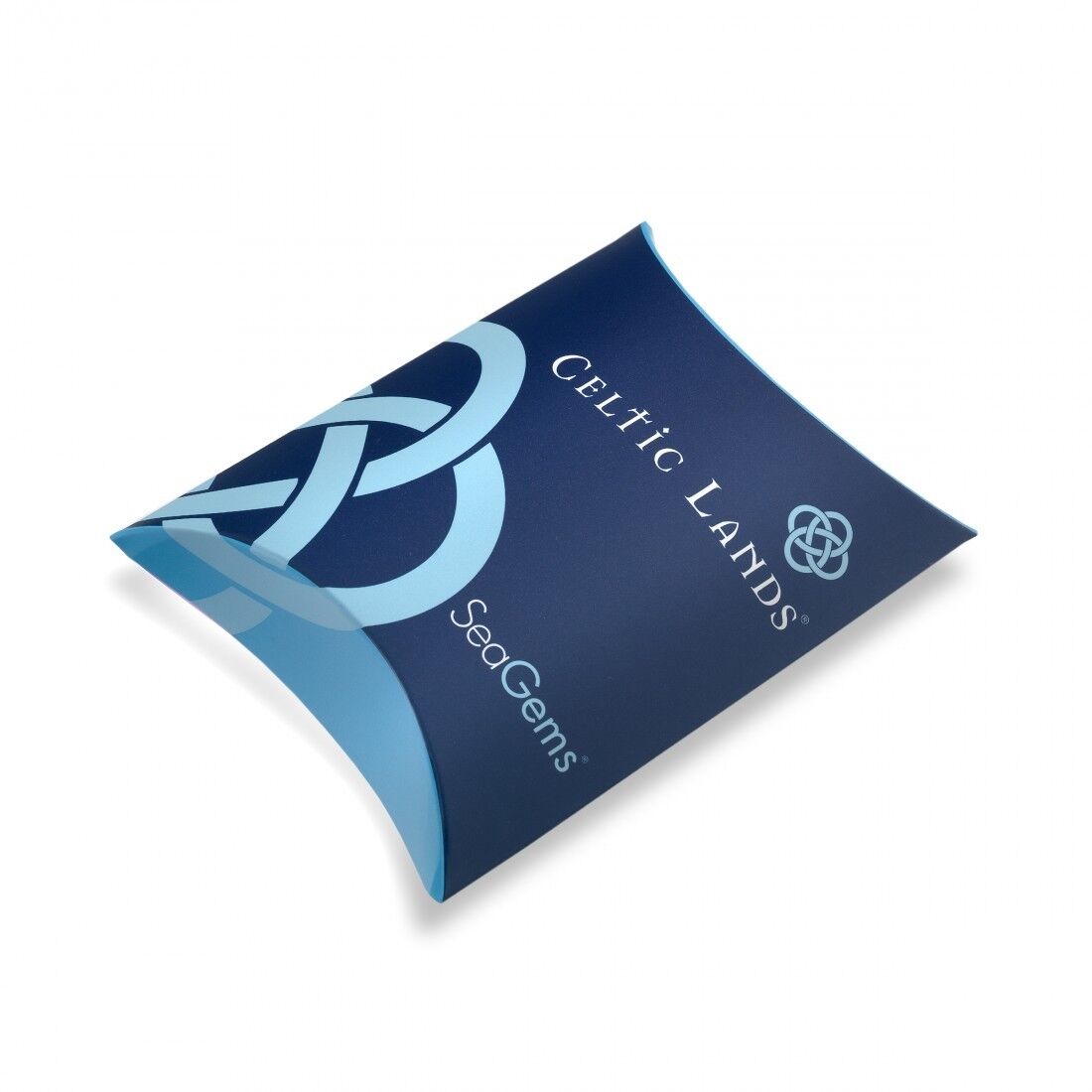 Celtic Trinity Knots Brooch Blue Silver Plated Brand New Gift Packaging