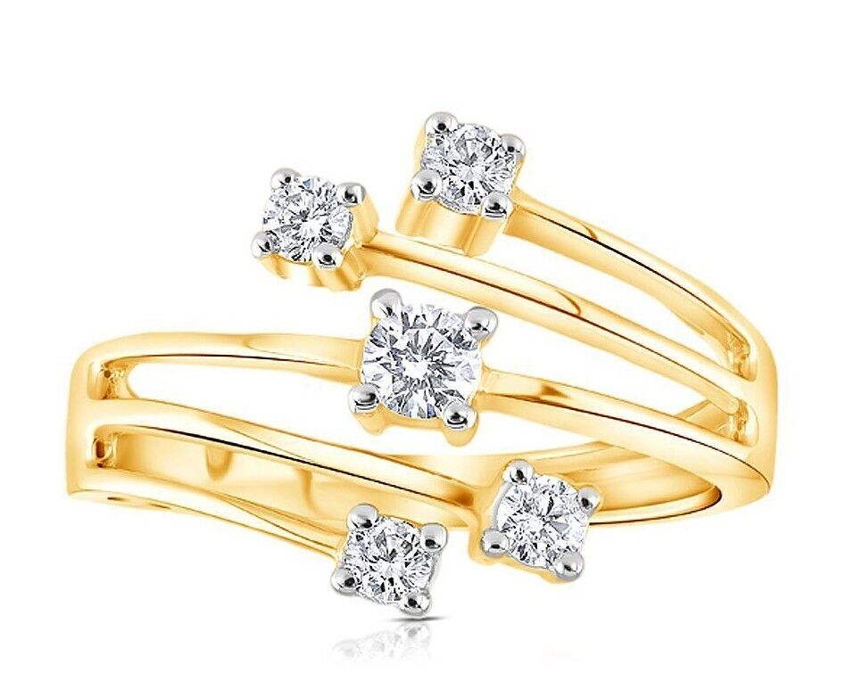 9ct Yellow Gold 0.30ctw Diamond Ring Cocktail Statement