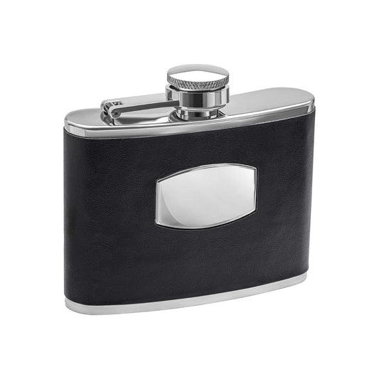Fred Bennett Leather and Stainless Steel Hip Flask Y425  Free Engraving