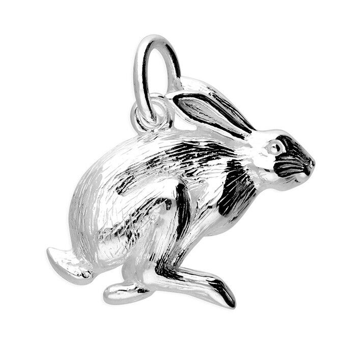 March Hare Pendant Charm 925 Sterling Silver