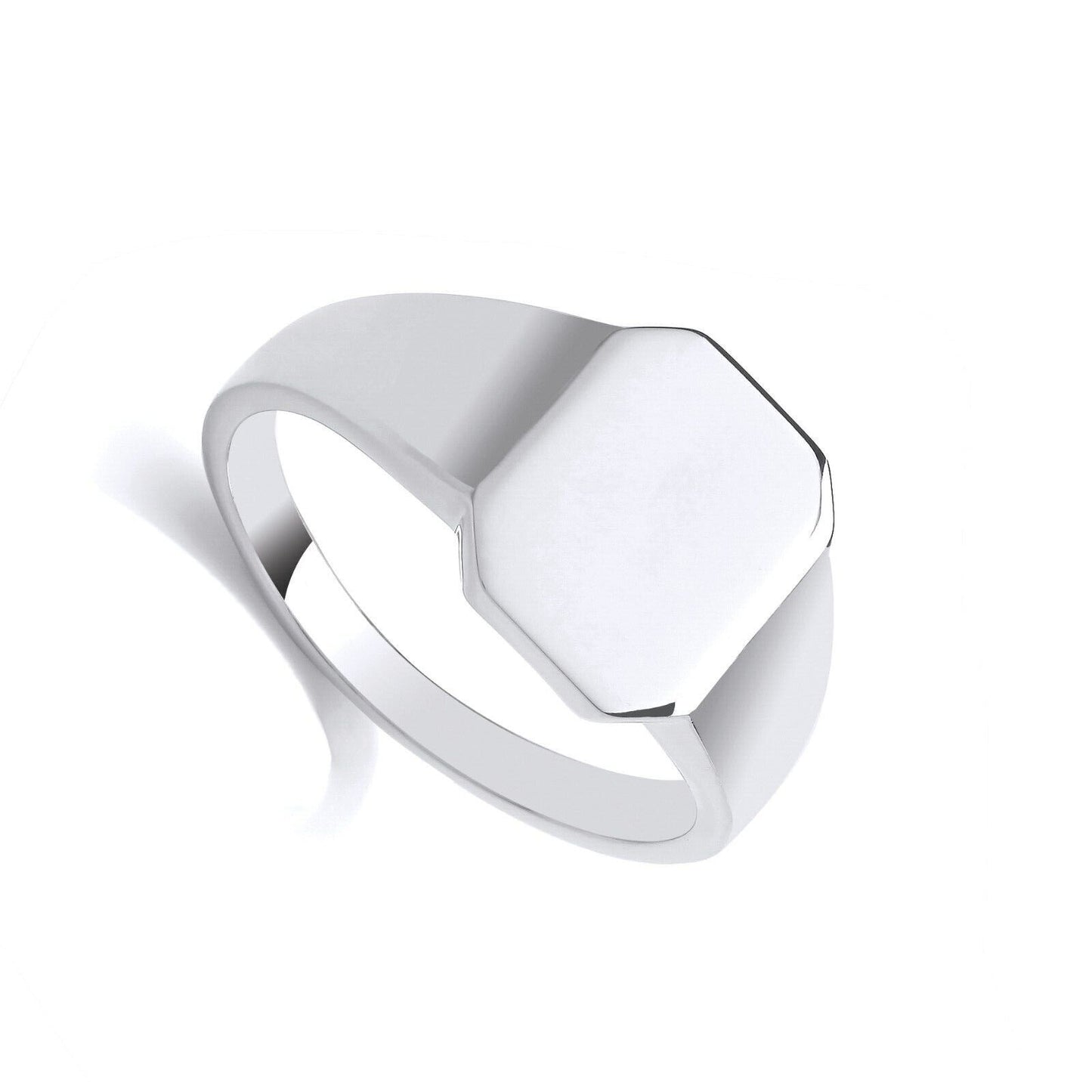 Gents Sterling Silver Rectangle Signet Ring Hallmarked