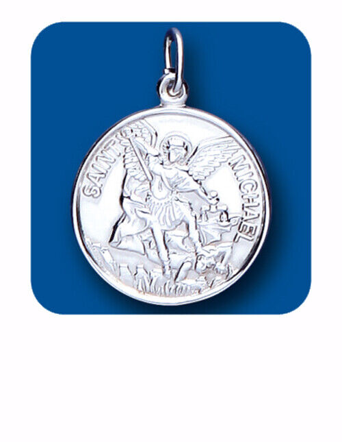 Saint Michael Pendant Sterling Silver 925 Hallmark All Chain Lengths