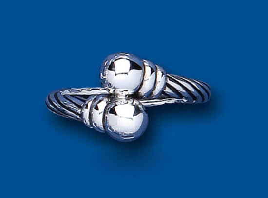 Torque Ring Twisted Solid Sterling Silver Ladies