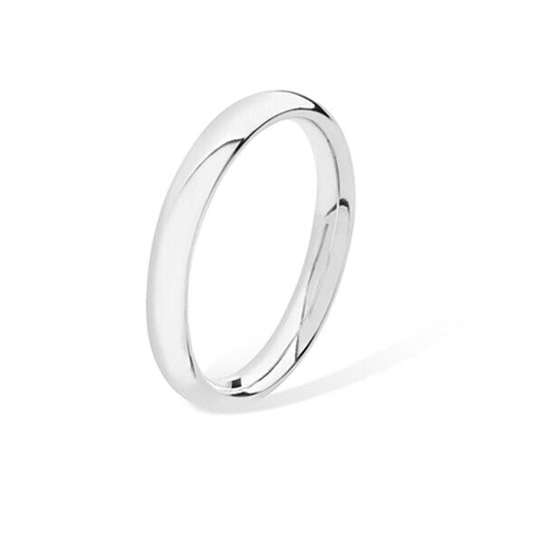 2mm Wedding Ring Sterling Silver Rhodium Plated 925 hallmark Sizes J-R