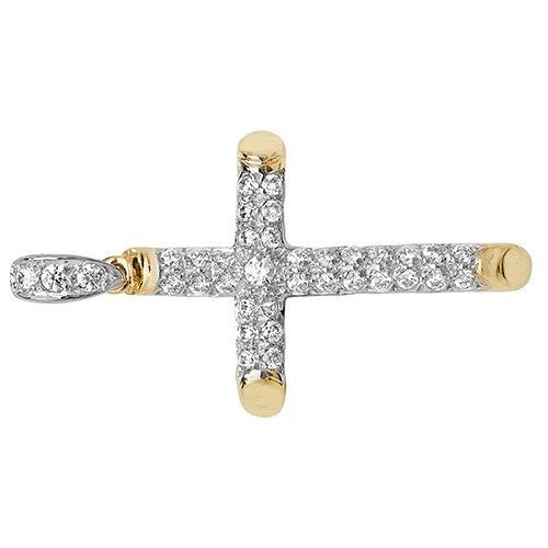 Sparkling 9ct Yellow Gold Cross Pendant Large 34 x 24mm Christianity Christening