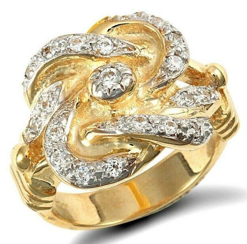 Gents Heavyweight Knot Ring Solid 9 Carat Yellow Gold Hallmarked British made