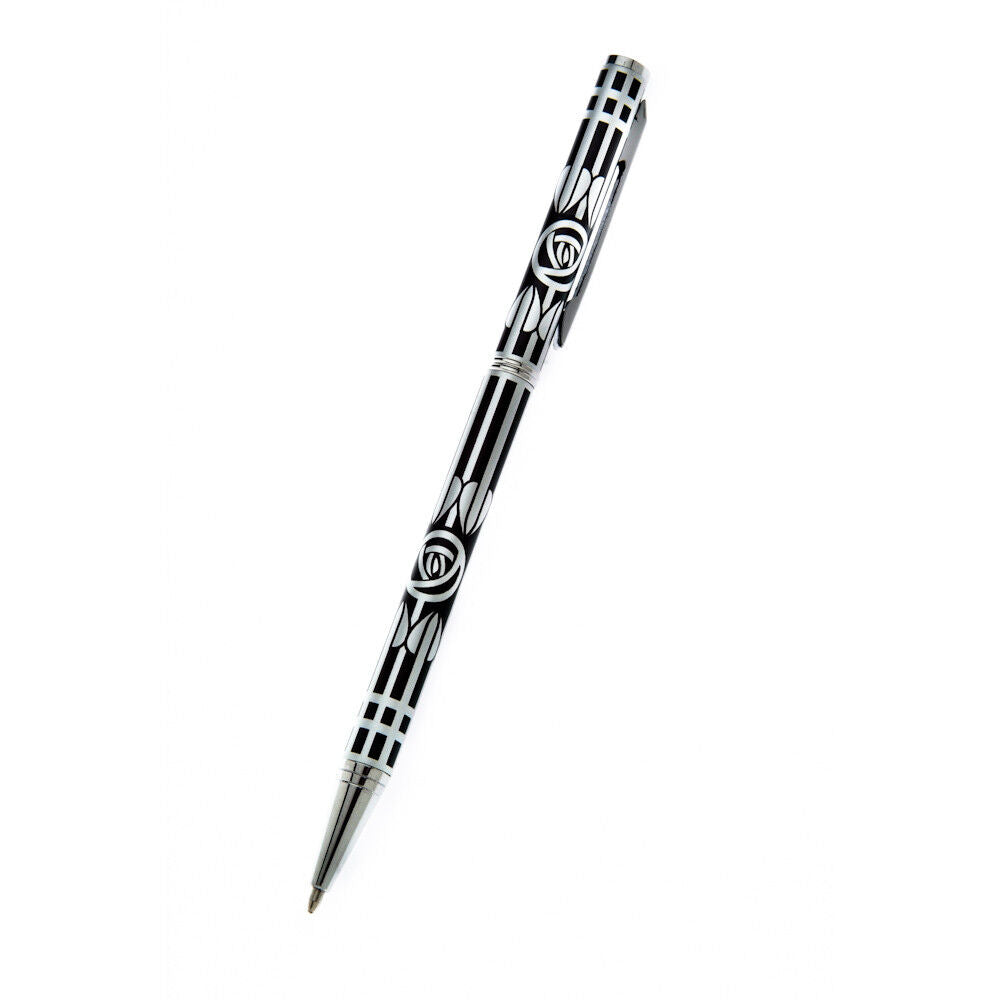 Mackintosh Ballpoint Pen Silver Plated Rose and Arrows Black Ink Brand New Boxed