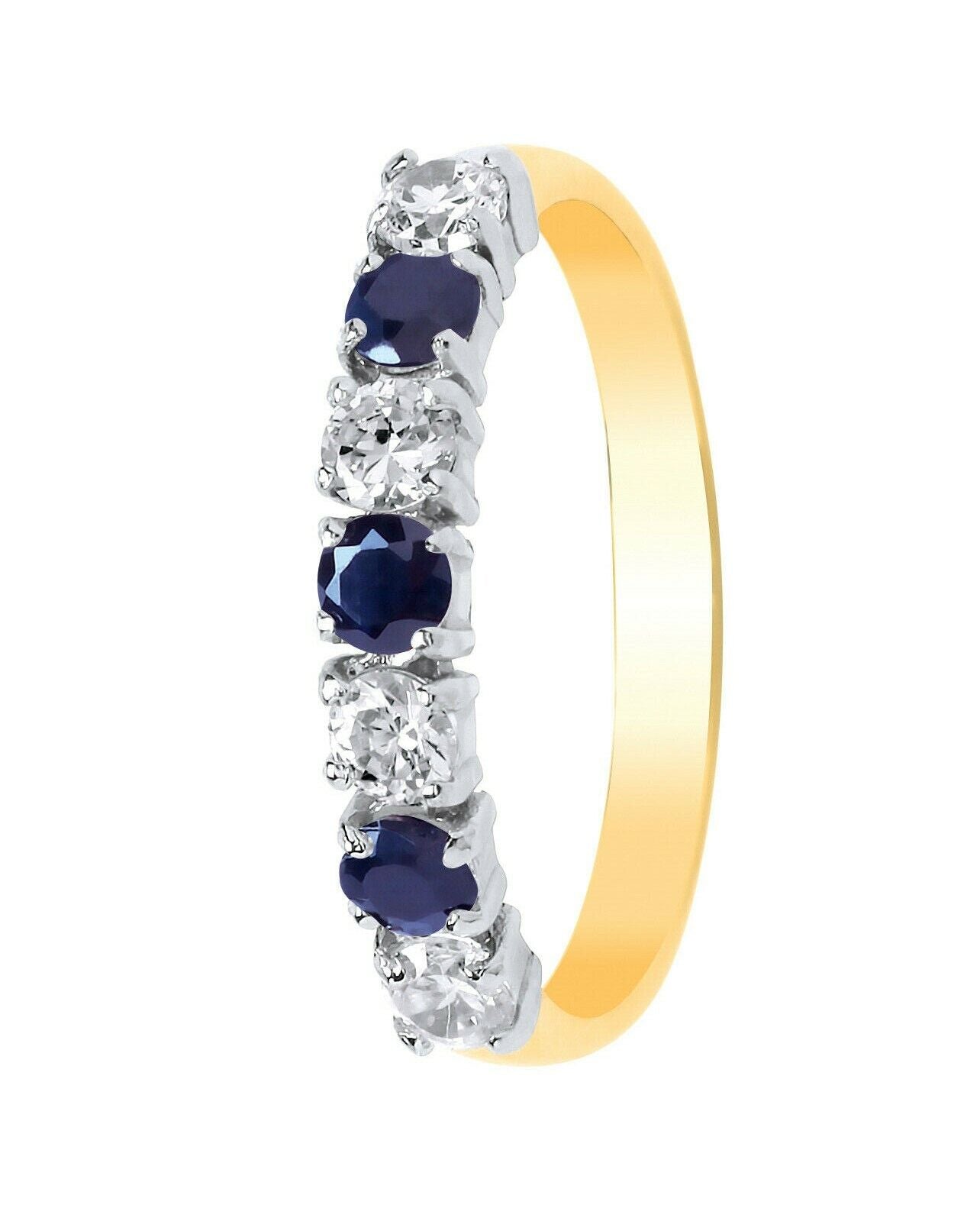 9ct Yellow Gold Sapphire Eternity Ring Anniversary Band Fully Hallmarked