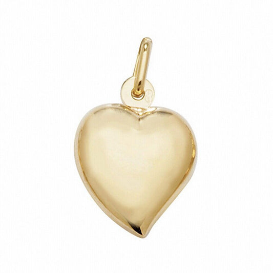 Gold Heart Pendant Yellow Gold 22mm x 14mm British Made