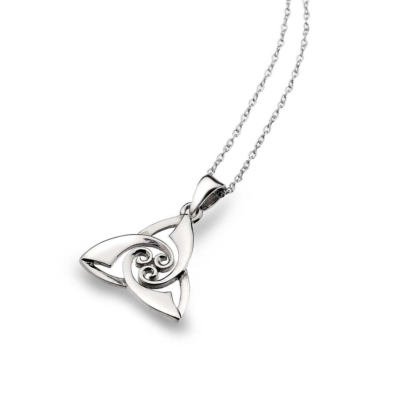Celtic Trinity Spiral Pendant Sterling Silver 925 Hallmark All Chain Lengths