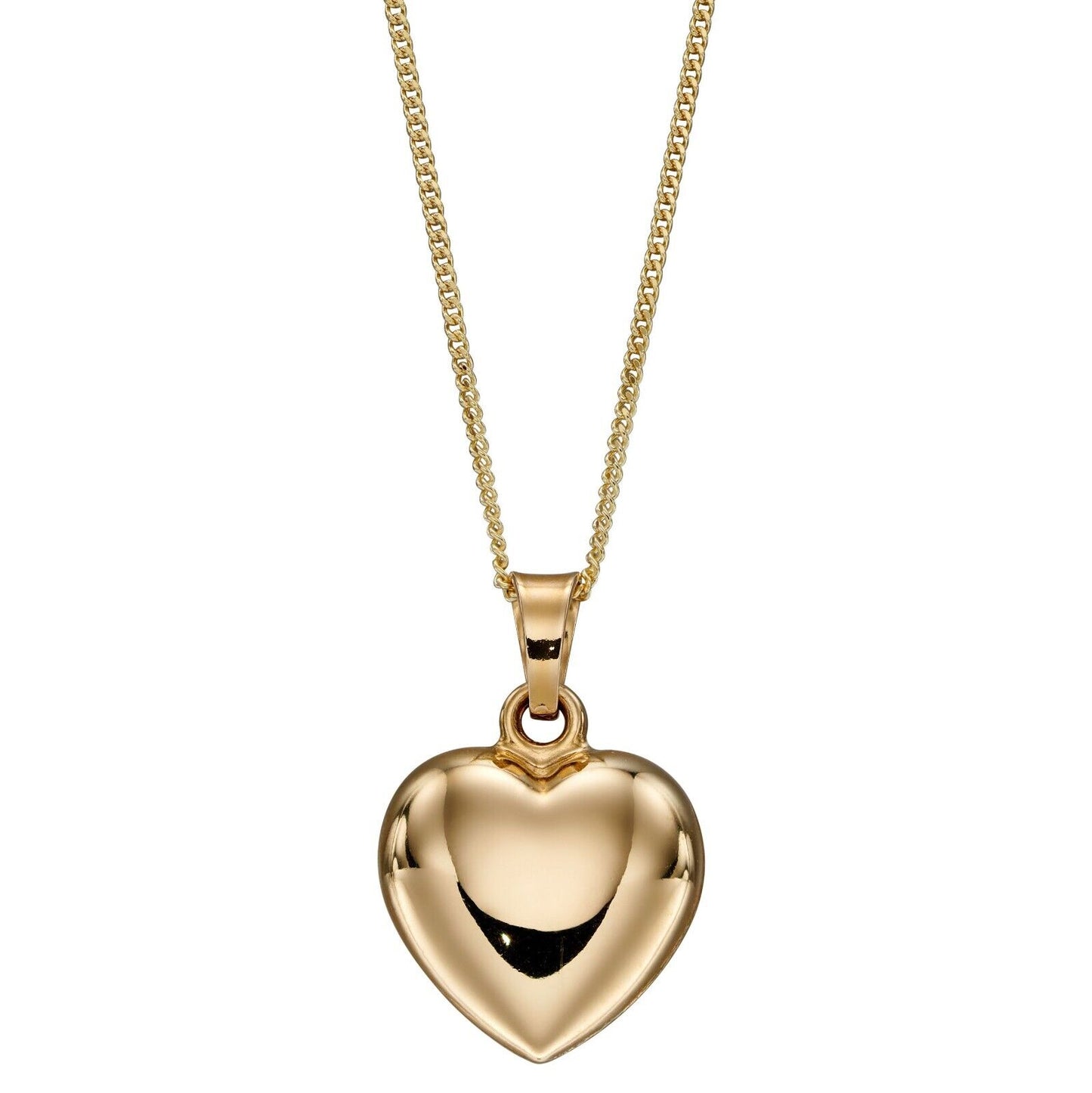 Heart Pendant and Earrings Set 9ct Yellow Gold 16, 18 or 20" Chain Hallmark