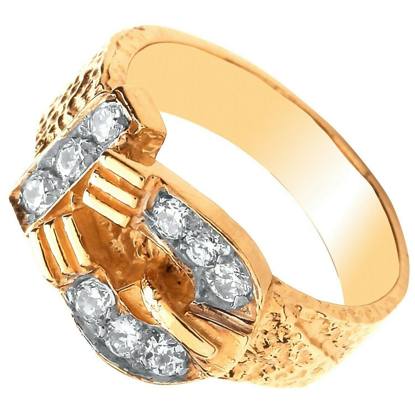 Baby Childs Buckle Ring Solid Yellow Gold Gemstone Hallmarked British Made