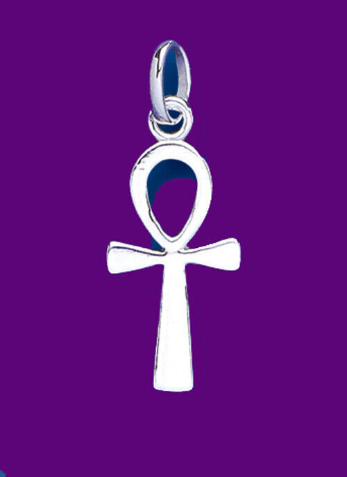 Sterling Silver Ankh Cross Pendant 925 Hallmark 22 x 12mm