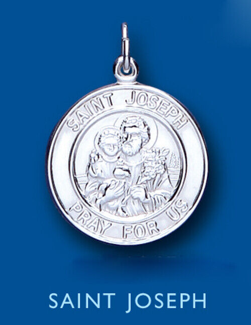 St Joseph Pendant Sterling Silver 925 Hallmark All Chain Lengths