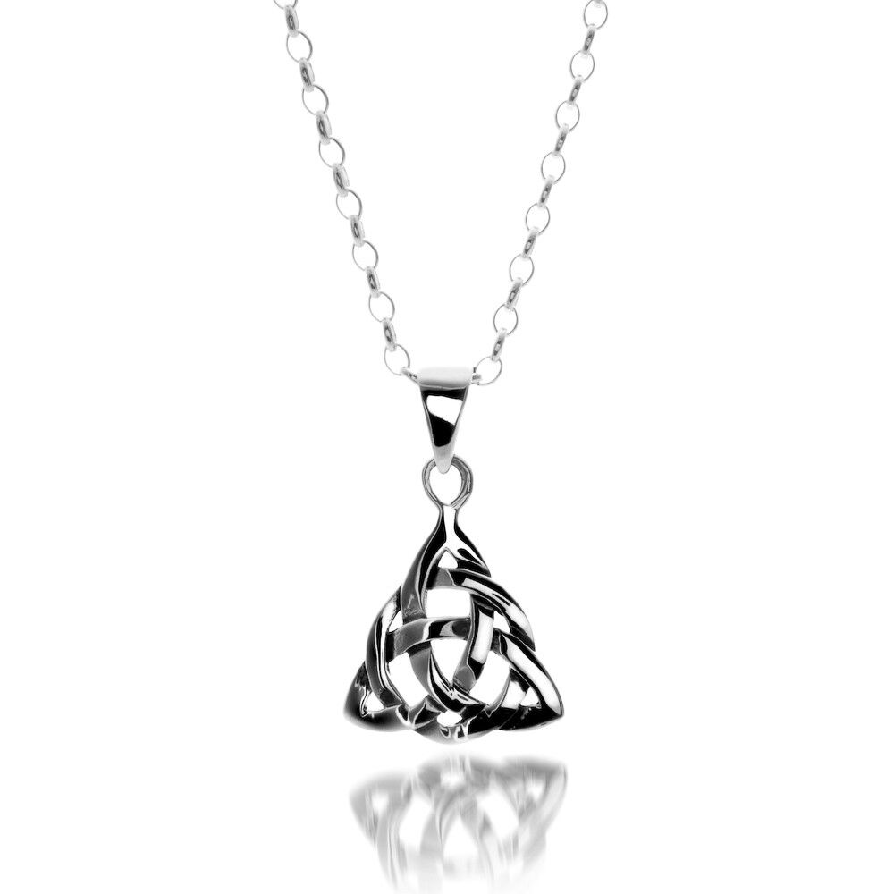 Celtic Knotwork Pendant Sterling Silver Necklace 925 Hallmark All Chain Lengths
