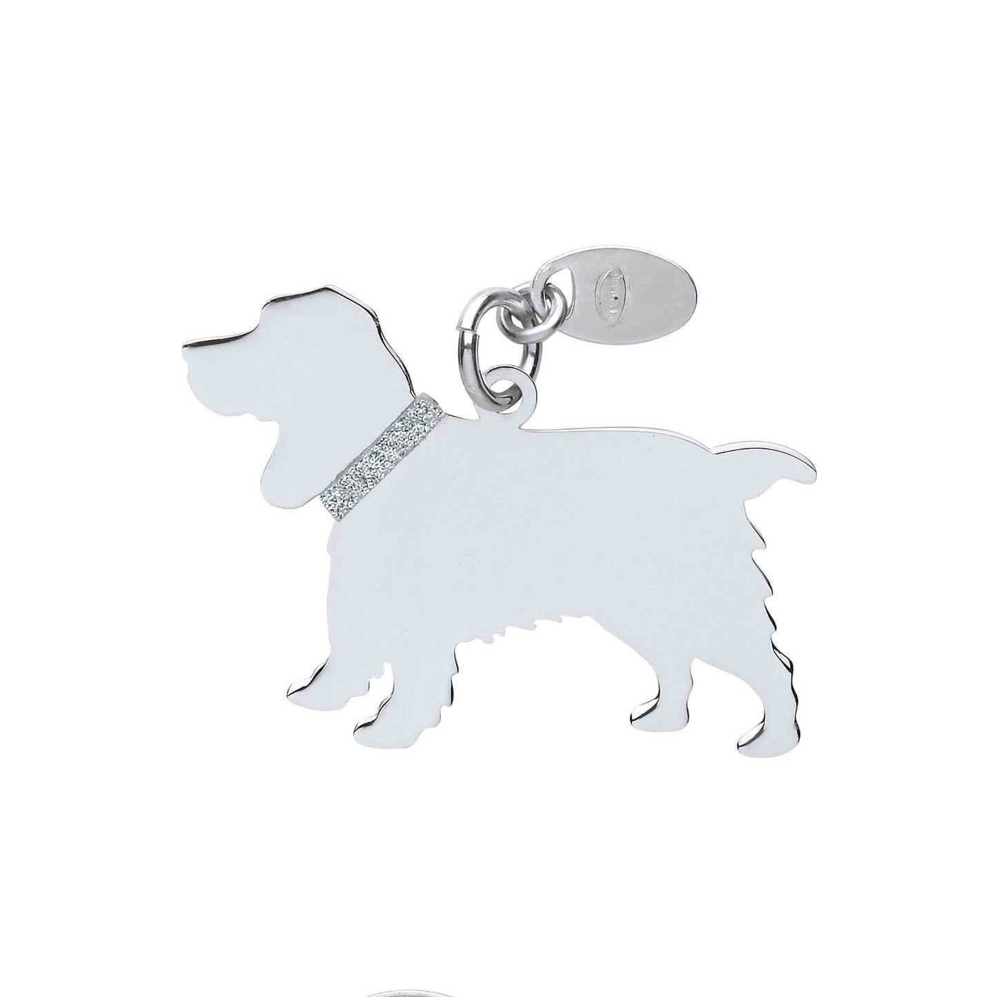 Cocker Spaniel Dog Pendant Solid Silver 925 Hallmark Pet Jewellery 14-30" Chain