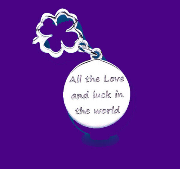 Four Leaf Clover Pendant Sterling Silver 925 All The Love & Luck in the World