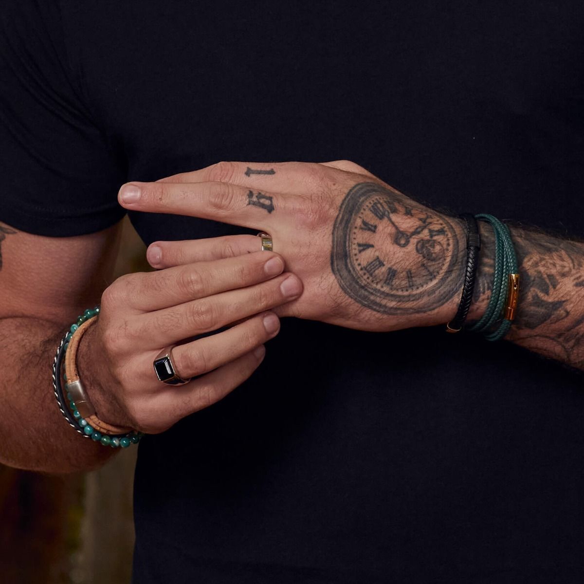 Fred Bennett Signet Ring with Onyx R3856B