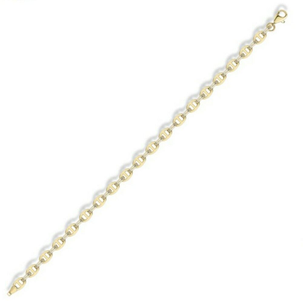 Anchor Belcher Chain Bracelet 9 Carat Yellow Gold Hallmark British Made Ladies