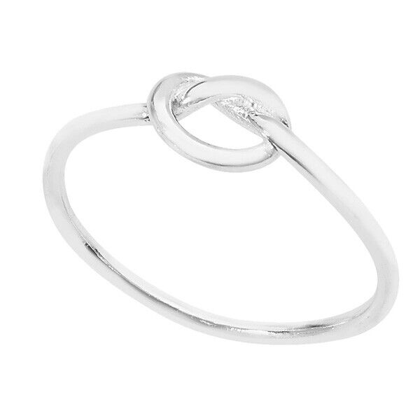 Love Knot Ring Sterling Silver 925 hallmark Size J - R British Made