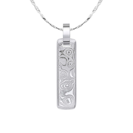 Fred Bennett Damascus Steel Narrow Bar Pendant 61cm P5383
