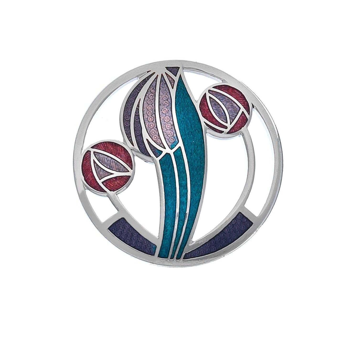 Mackintosh Brooch Tulip and Rose Silver Plated Brand New Gift Packaging