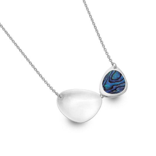 Paua Shell Rockpool Necklace Solid Sterling Silver Hallmark Luxury Box
