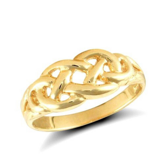 9ct Yellow Gold Filigree Ring Fully Hallmarked Ladies