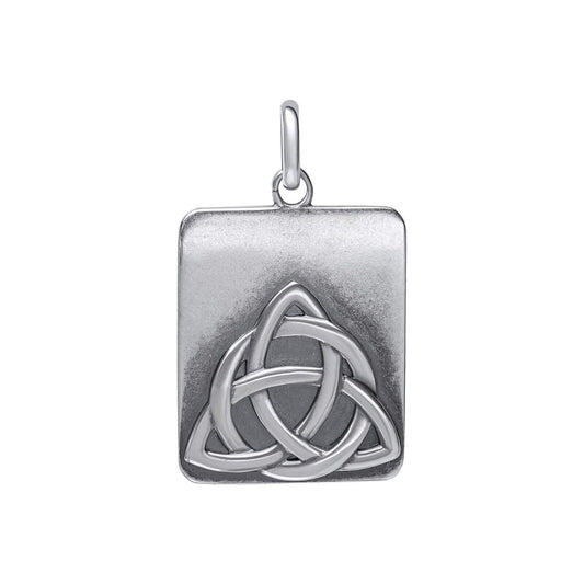 Fred Bennett Oxidized Rectangular Trinity Pendant Solid Silver Free Engraving