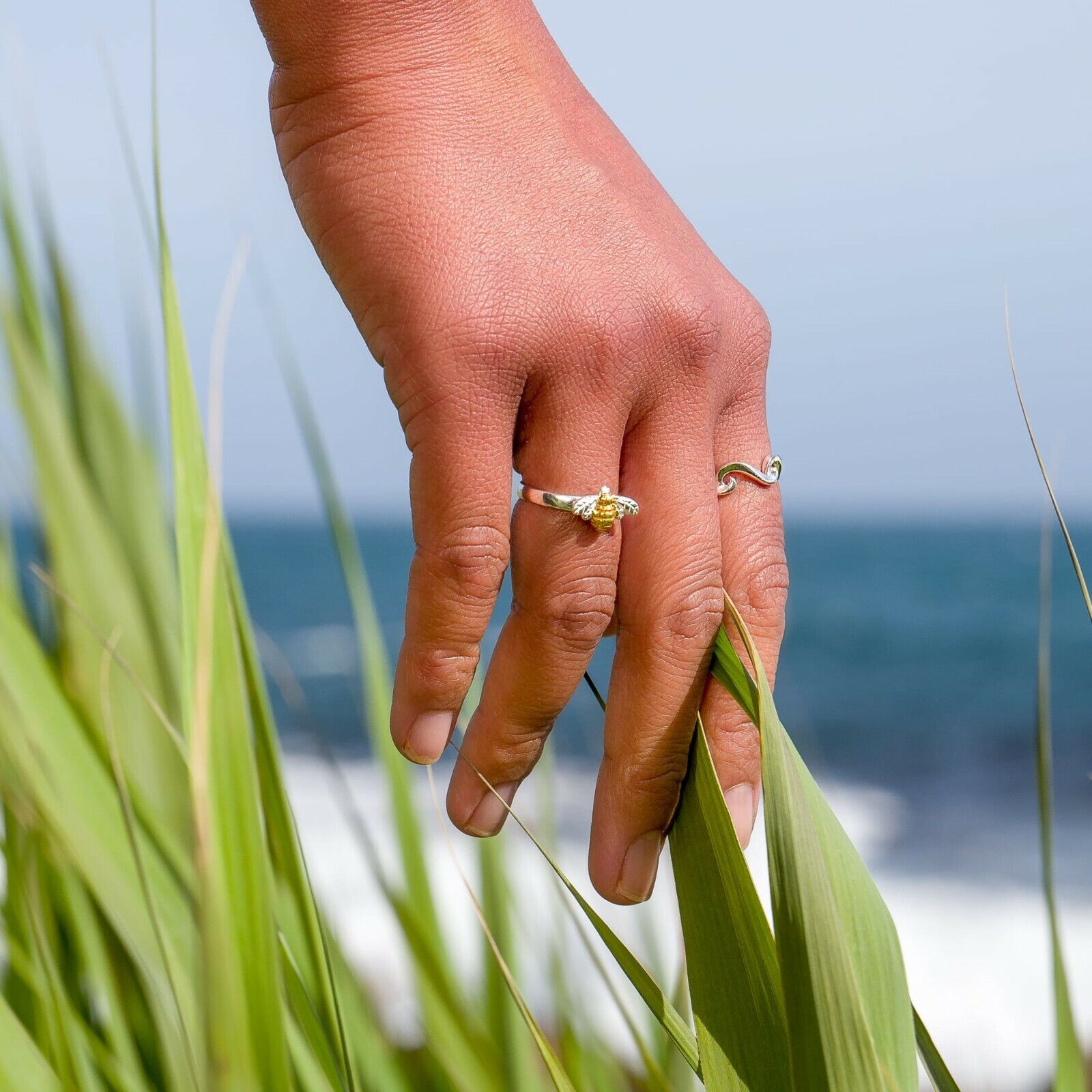 Bumble Bee Ring Solid Sterling Silver 925 Stamped Size J - S Brand New Gift