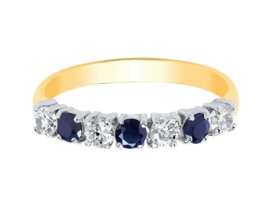 9ct Yellow Gold Sapphire Eternity Ring Anniversary Band Fully Hallmarked