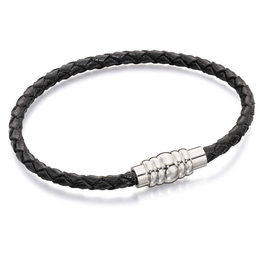 Fred Bennett Skinny Leather Bracelet With Magnetic Clasp 23cm B4726