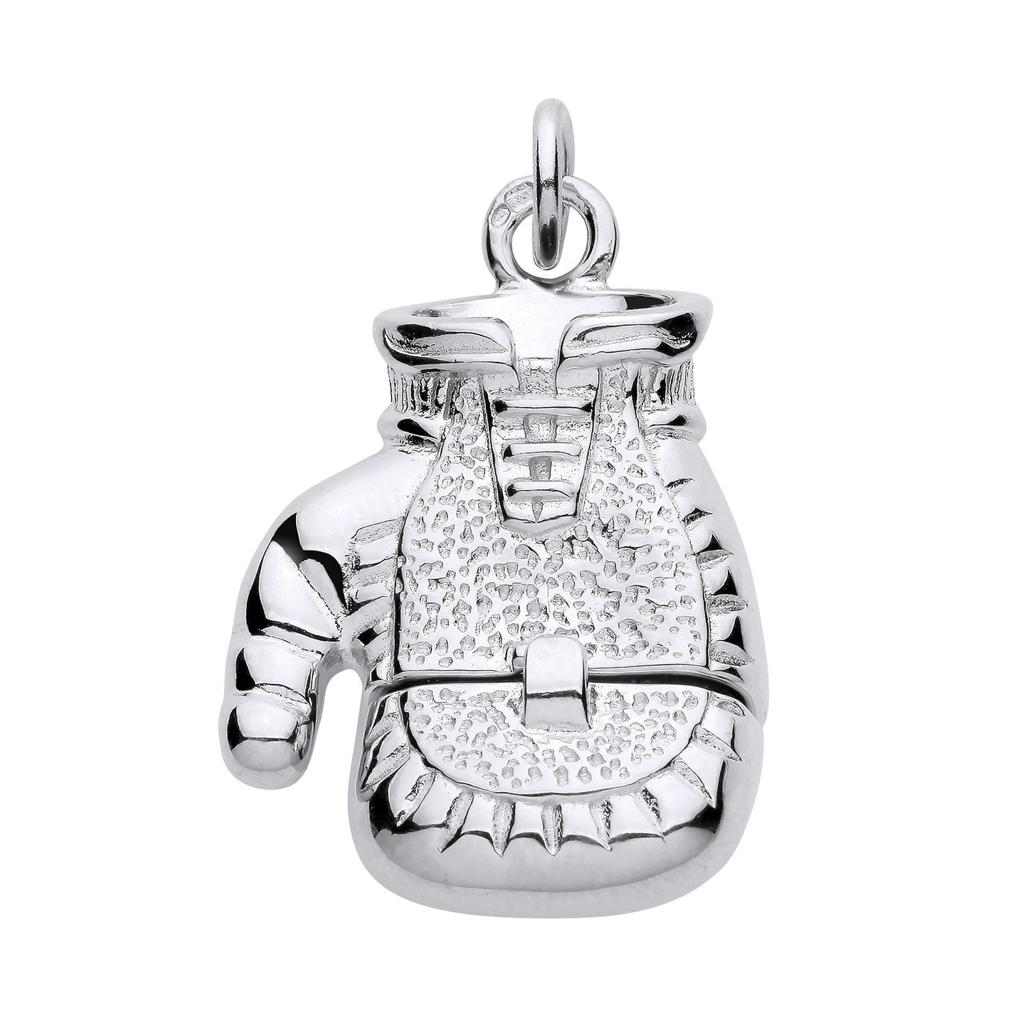 Opening Boxing Glove Pendant Solid Sterling Silver Full British Hallmark