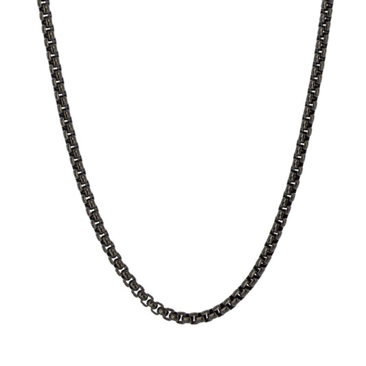 Fred Bennett IP Black Box Chain Necklace 61cm N4567B