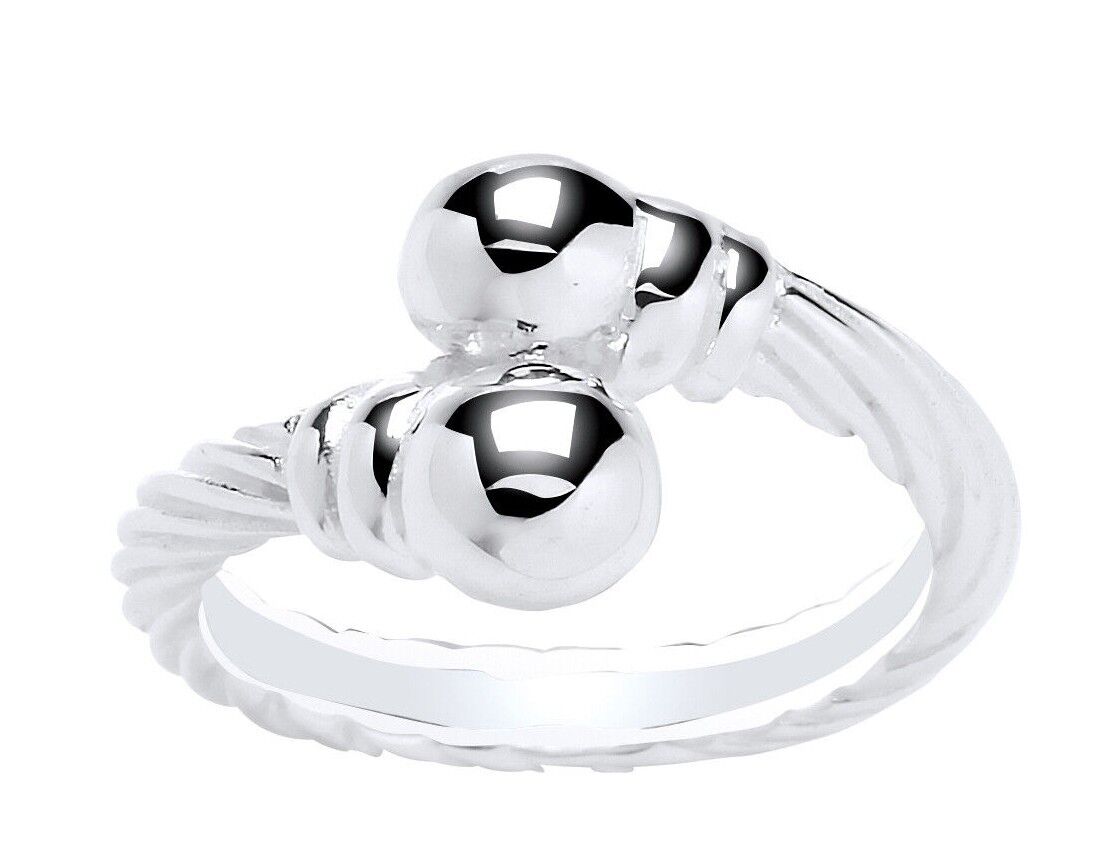 Torque Ring Twisted Solid Sterling Silver Ladies