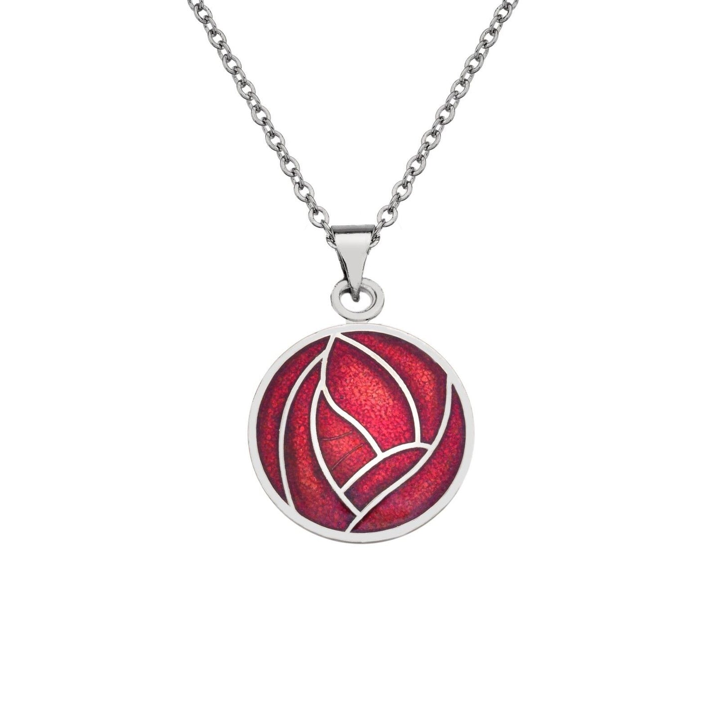 Mackintosh Rose Pendant Necklace Silver Plated Branded Packaging
