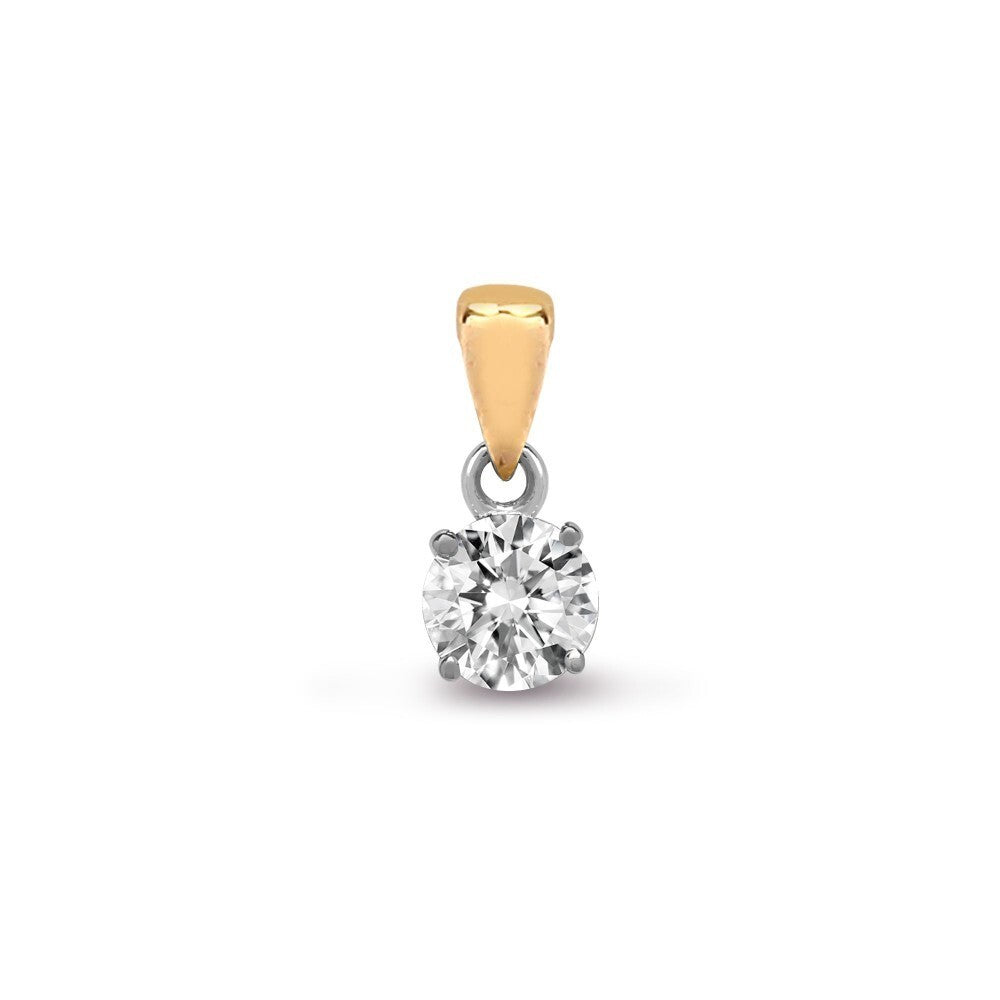 Lab Grown Diamond Pendant 25pts Claw Set 18ct Yellow Gold IGI Certificated