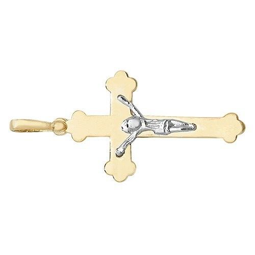 9ct Gold Crucifix Cross Pendant Small 24 x 15mm Christian Christening Communion