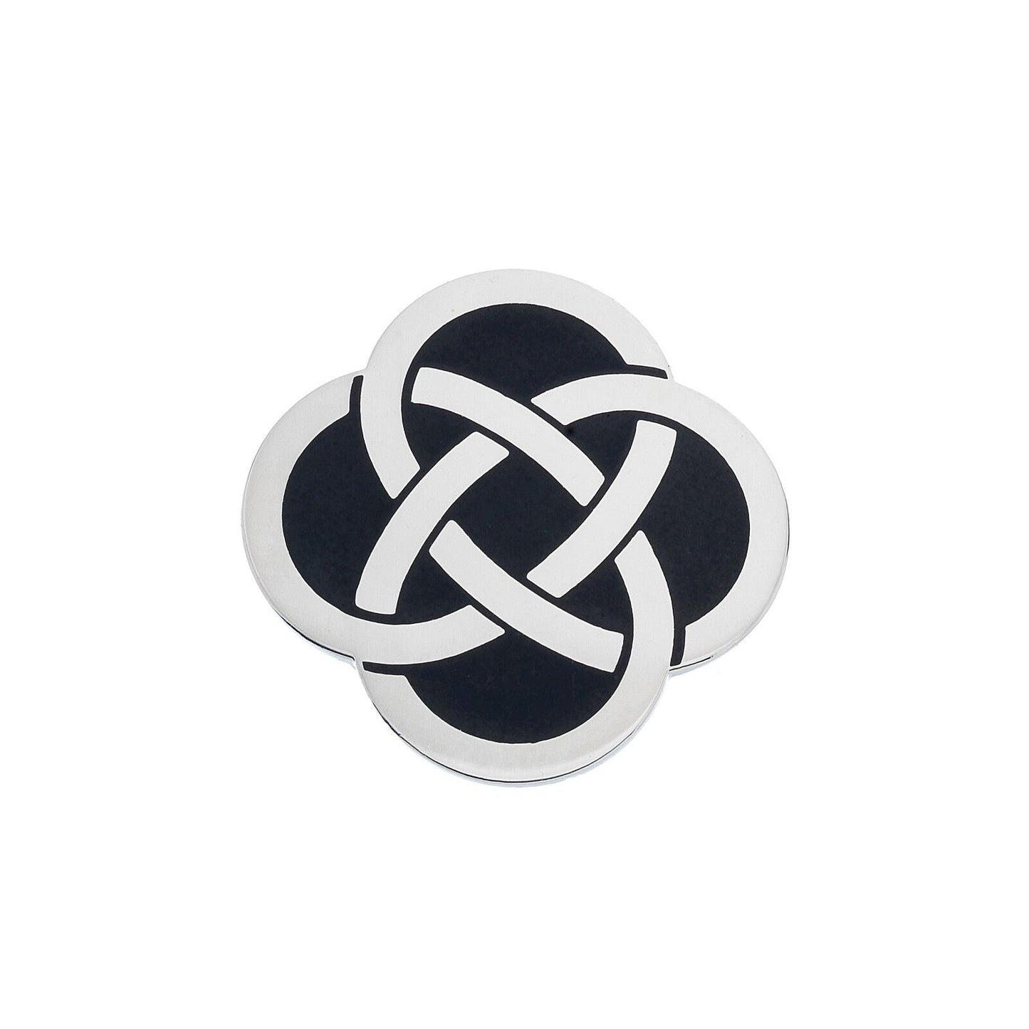 Celtic Knot Black Brooch Silver Plated Brand New Gift Packaging