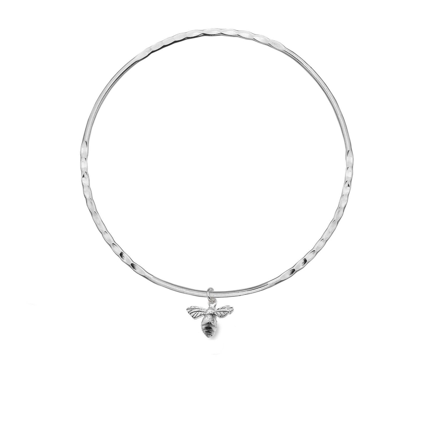 Bumble Bee Charm Bangle Solid Sterling Silver Bracelet Hallmarked Boxed