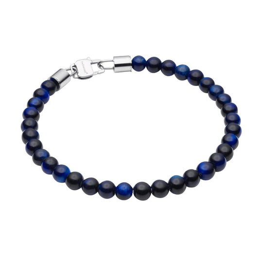 Fred Bennett Healing Bead Bracelet Natural Blue Tiger's Eye Beads 22cm B5428L