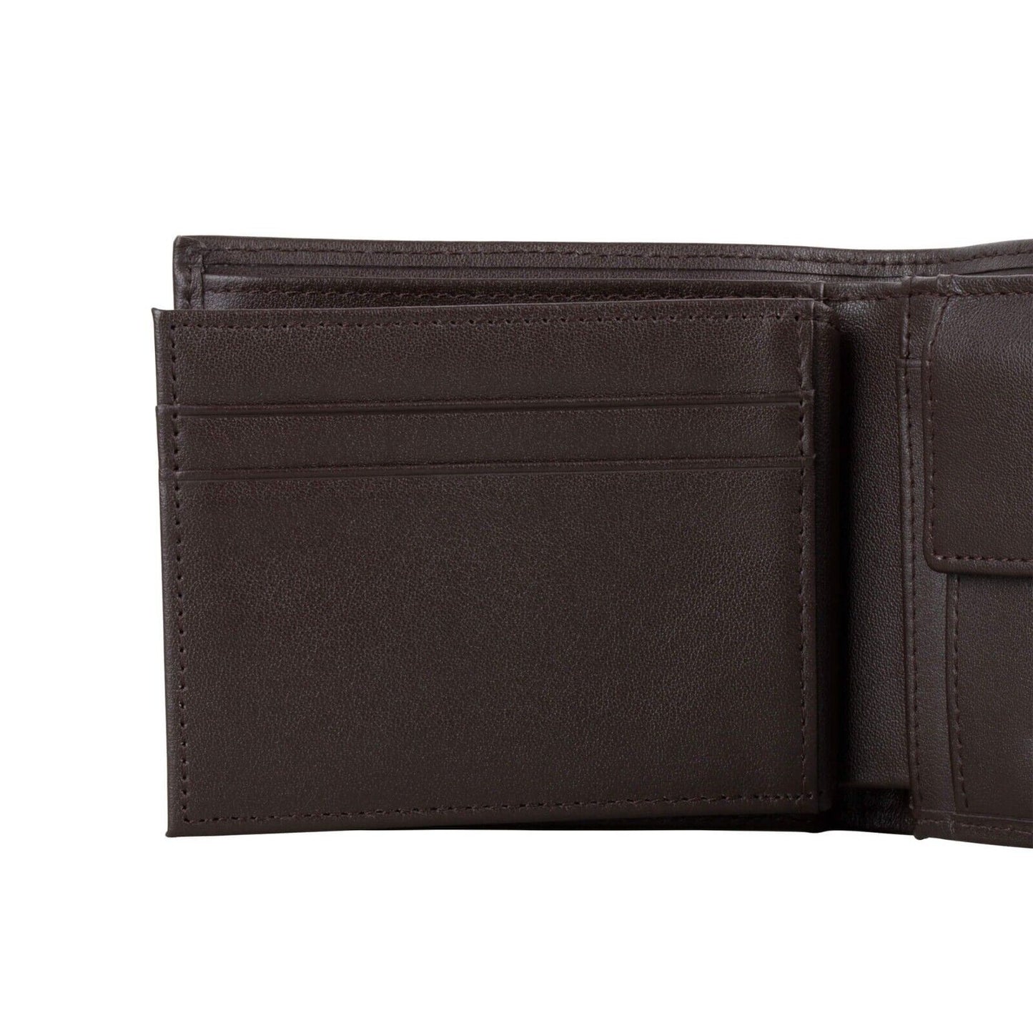 Fred Bennett Brown Leather Wallet with Coin Purse Free Laser Engraving W016