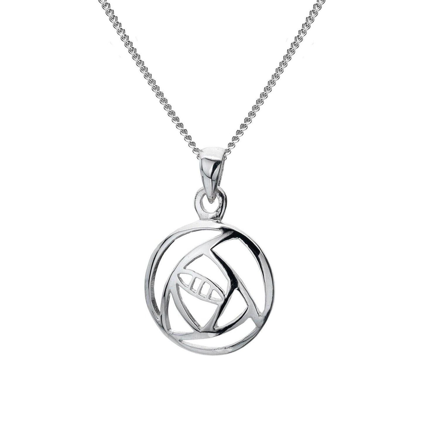 Mackintosh Classic Rose Pendant Sterling Silver 925 Hallmark All Chain Lengths