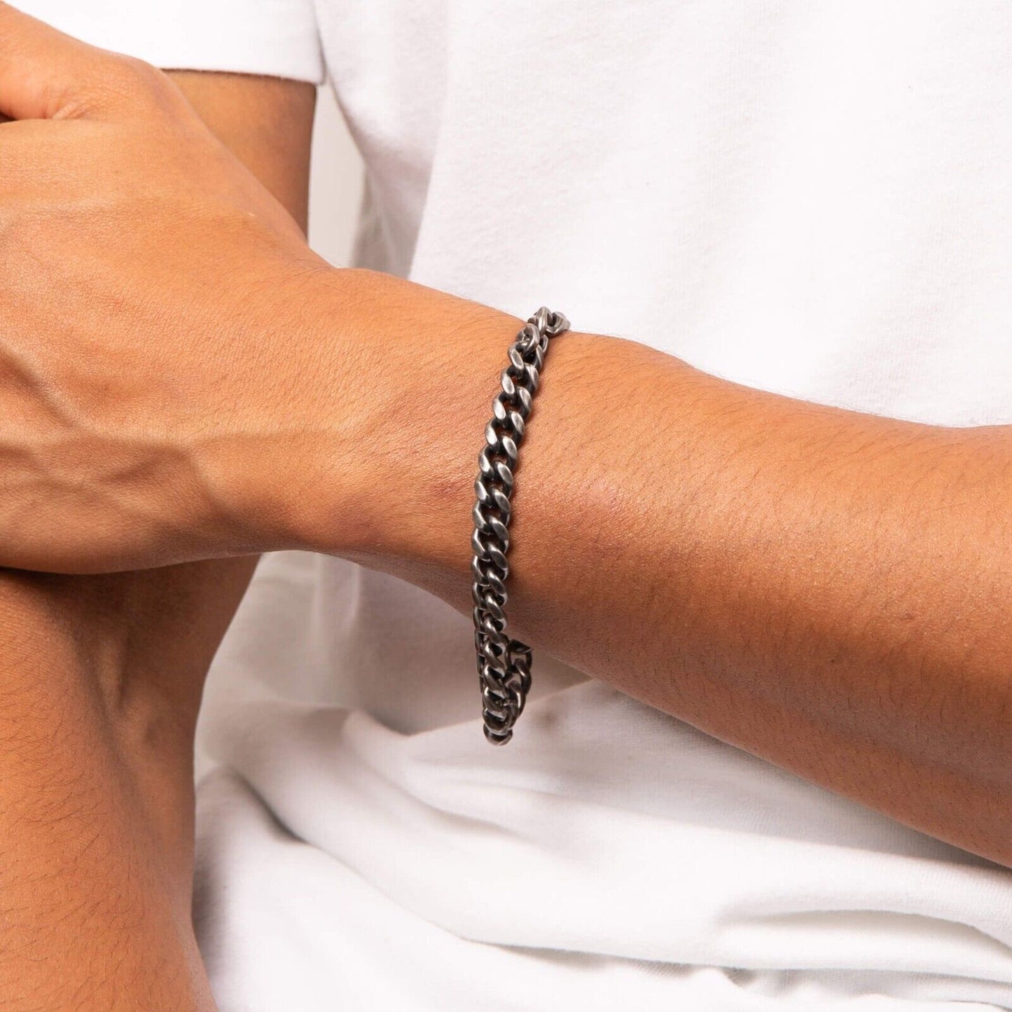 Fred Bennett Antique Plated Stainless Steel Bracelet 21cm B5470