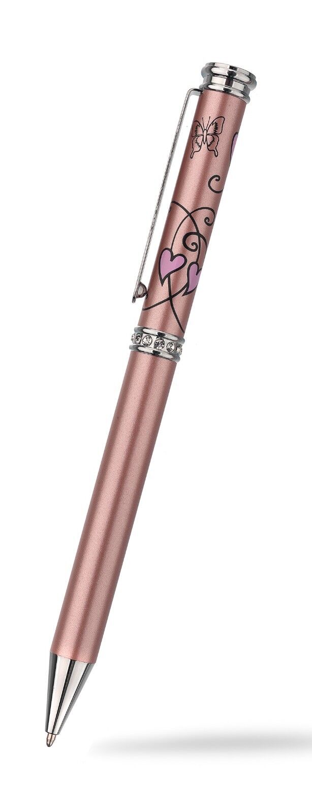 Butterfly Heart Ballpoint Pen Austrian Crystal Designer Luxurious Packaging Box