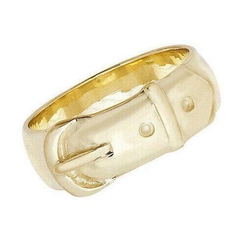 9ct Yellow Gold Buckle Ring Men's Gents Plain Band Hallmarked British Made