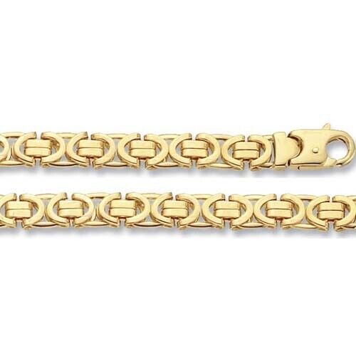 9ct Yellow Gold BYZANTINE Chain 20" 46.4 grams 7mm Wide Hallmarked Men's Gents