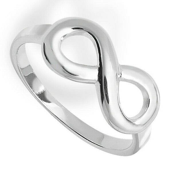 Infinity Ring Sterling Silver 925 hallmark Size J - R British Made