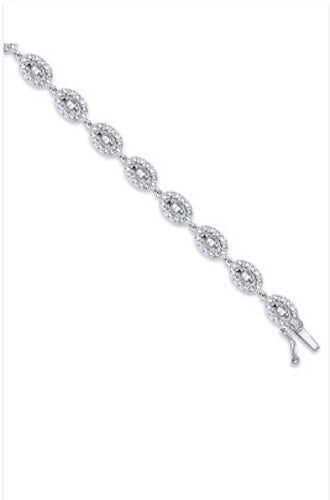 18ct White Gold 2.35ct G-VS Diamond Bracelet Made in London