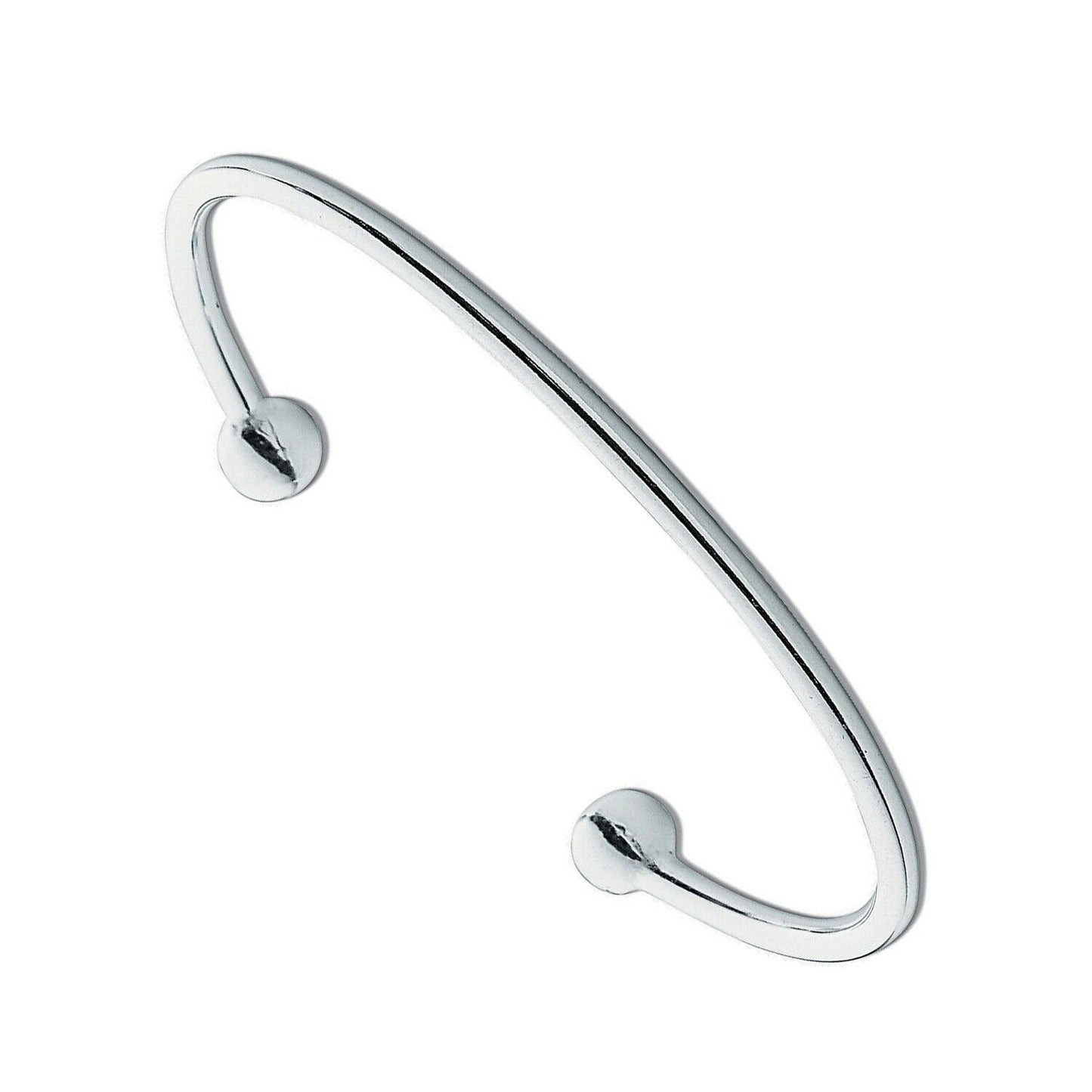 Silver Childs Torque Bangle Hallmarked British Made Girls and Boys Cuff Boxed